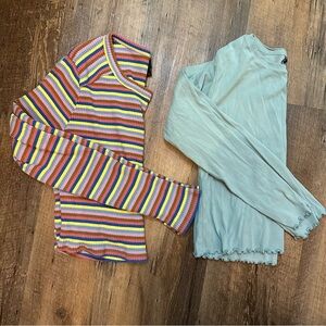 Wild Fable Multicolor Striped Top & old navy baby blue top